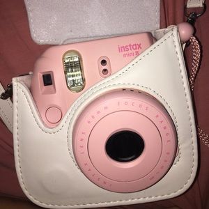 pink instax mini 8 polaroid